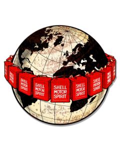 Around World Shell Grunge, Featured Artists/Shell, Plasma, 28 X 25 Inches
