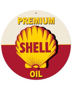 Red Premium Shell Oil, Featured Artists/Shell, Satin, 28 X 28 Inches