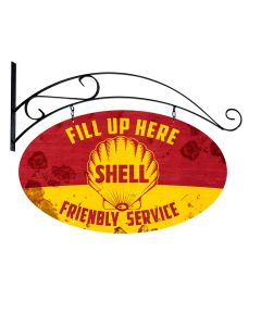 Fill Up Here Friendly Service Shell Grunge, Featured Artists/Shell, Plasma, 20 X 17 Inches