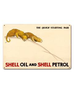 The Quick Starting Pair Shell Oil Cats, Featured Artists/Shell, Satin, 18 X 12 Inches