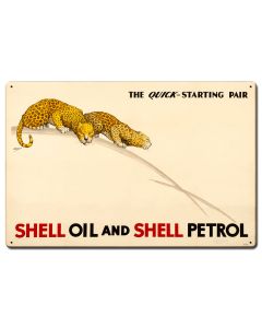 The Quick Starting Pair Shell Oil Cats, Featured Artists/Shell, Satin, 24 X 16 Inches