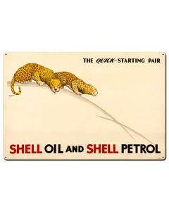 The Quick Starting Pair Shell Oil Cats, Featured Artists/Shell, Satin, 36 X 24 Inches