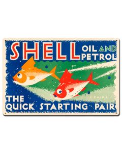 The Quick Starting Pair Shell Oil Fish, Featured Artists/Shell, Satin, 24 X 16 Inches