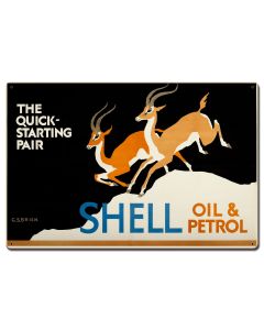 The Quick Starting Pair Shell Oil Gazelles, Featured Artists/Shell, Satin, 24 X 16 Inches