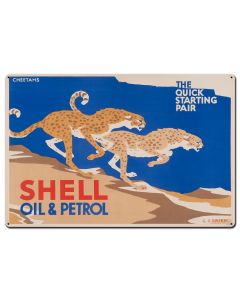 The Quick Starting Pair Shell Oil Cheetahs, Featured Artists/Shell, Satin, 36 X 24 Inches