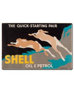 The Quick Starting Pair Shell Oil Rabbits, Featured Artists/Shell, Satin, 24 X 16 Inches