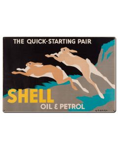 The Quick Starting Pair Shell Oil Rabbits, Featured Artists/Shell, Satin, 36 X 24 Inches