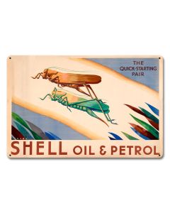 The Quick Starting Pair Shell Oil Grasshoppers, Featured Artists/Shell, Satin, 18 X 12 Inches