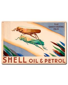 The Quick Starting Pair Shell Oil Grasshoppers, Featured Artists/Shell, Satin, 24 X 16 Inches