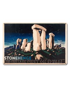 Stonehenge See Britain First On Shell, Featured Artists/Shell, Satin, 18 X 12 Inches