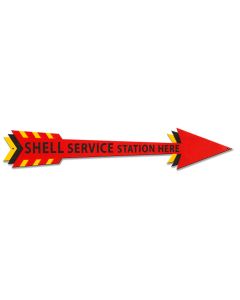 Shell Service Station Here Arrow, Featured Artists/Shell, Plasma, 28 X 5 Inches