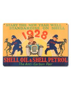 Shell Oil Petrol Fight Carbon Anti-Carbon Pair, Featured Artists/Shell, Satin, 18 X 12 Inches