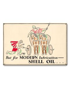 But Modern Lubrication Shell Oil, Featured Artists/Shell, Satin, 18 X 12 Inches