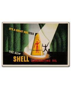 It's Great Success New Shell Lubricating Oil, Featured Artists/Shell, Satin, 36 X 24 Inches