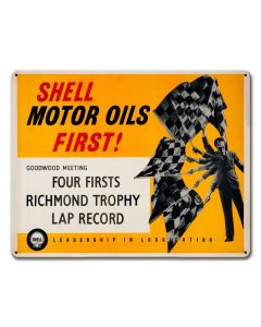 Shell Motor Oils First Four Lap Record, Featured Artists/Shell, Satin, 12 X 15 Inches