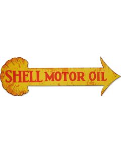 Shell Motor Oil Arrow Grunge, Featured Artists/Shell, Plasma, 31 X 10 Inches
