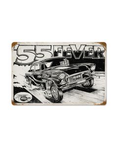 55 Fever, Automotive, Vintage Metal Sign, 12 X 18 Inches