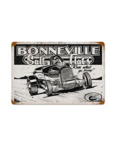 Bonneville Salt Flats, Automotive, Vintage Metal Sign, 12 X 18 Inches