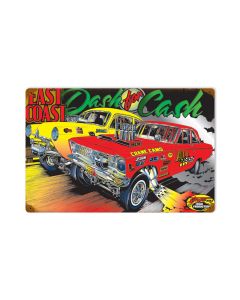 Dash for Cash, Automotive, Vintage Metal Sign, 18 X 12 Inches