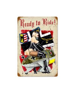 Frau Flyer, Axis Military, Vintage Metal Sign, 12 X 18 Inches