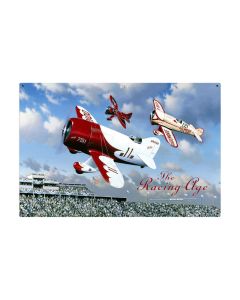 The Racing Age, Aviation, Metal Sign, 36 X 24 Inches