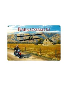 Barnstormer, Aviation, Vintage Metal Sign, 18 X 12 Inches