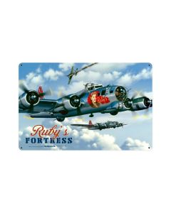 Rubys Fortress, Aviation, Vintage Metal Sign, 18 X 12 Inches
