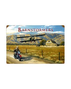 Barnstormer, Aviation, Vintage Metal Sign, 24 X 16 Inches