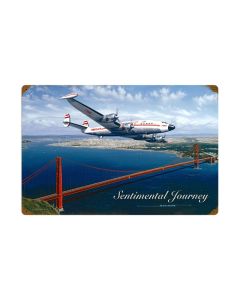 Sentimental Journey, Aviation, Vintage Metal Sign, 24 X 16 Inches