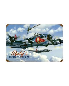 Rubys Fortress, Aviation, Vintage Metal Sign, 24 X 16 Inches