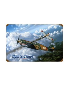 Tigers Claw, Aviation, Vintage Metal Sign, 24 X 16 Inches