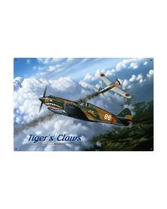 Tigers Claw, Aviation, Metal Sign, 36 X 24 Inches
