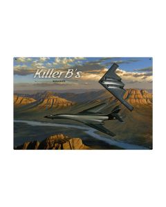 Killer Bees, Aviation, Metal Sign, 36 X 24 Inches
