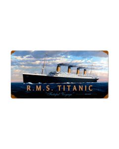 RMS Titanic, Allied Military, Vintage Metal Sign, 24 X 14 Inches