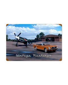 Vintage Mustangs, Automotive, Vintage Metal Sign, 24 X 16 Inches