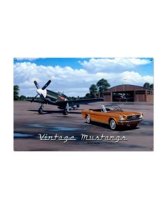 Vintage Mustangs, Automotive, Metal Sign, 36 X 24 Inches