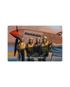 Tuskegee Airmen, Aviation, Vintage Metal Sign, 12 X 18 Inches