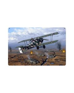 Kaisers Battle, Aviation, Vintage Metal Sign, 18 X 12 Inches