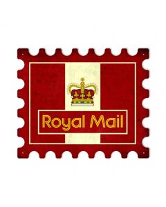 Royal Mail, Home and Garden, Stamp Metal Sign, 18 X 15 Inches