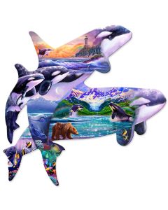 Orca Shape, Featured Artists/Shell, PLASMA , 24 X 23 Inches