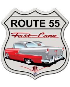 Classic Car Shield, Featured Artists/Tony's Pinstriping, SATIN SHIELD METAL SIGN , 15 X 15 Inches