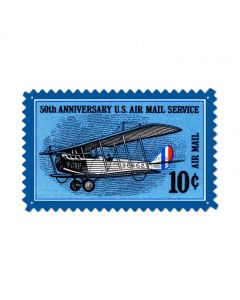 50th Anniversary, Aviation, Custom Metal Shape, 24 X 15 Inches