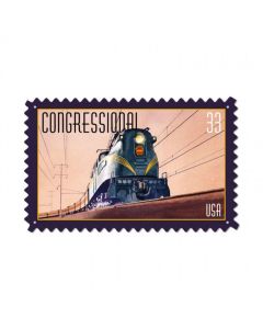 Congressional Train, Train and Rail, Custom Metal Shape, 24 X 14 Inches
