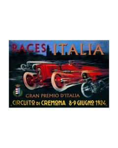 Cremona Circuit Vintage Sign, Transportation, Metal Sign, Wall Art, 36 X 24 Inches